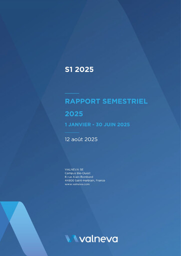 Thumbnail Valneva SE Half-year Report 2025-h1