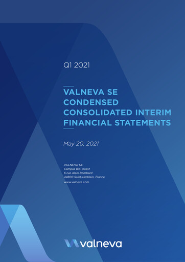 Miniature Valneva SE Rapport trimestriel 2021-q1