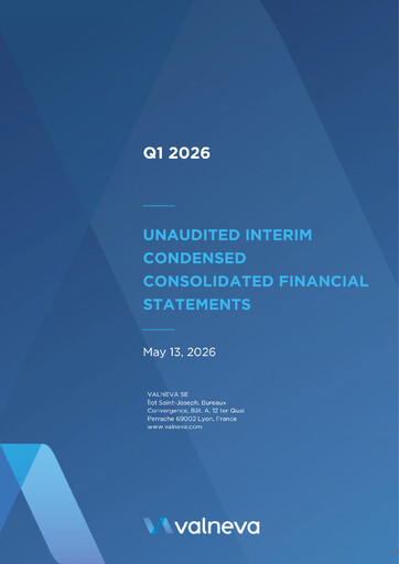 Thumbnail Valneva SE Quarterly Report 2026-q1