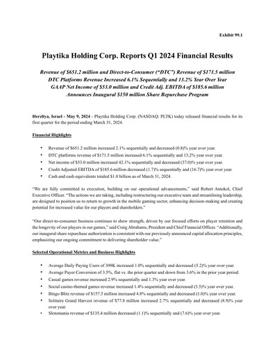 Thumbnail Playtika Quarterly Report 2024-q1