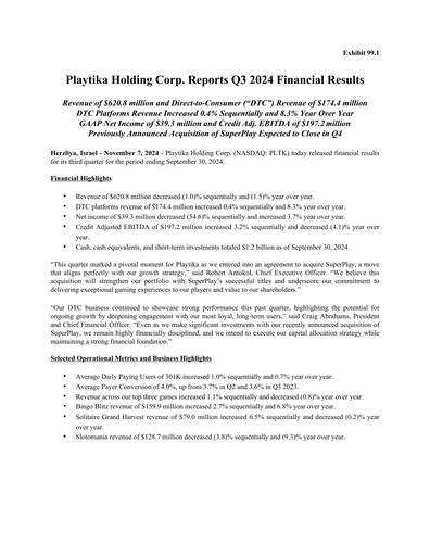 Thumbnail Playtika Quarterly Report 2024-q3