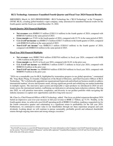 Thumbnail RLX Technology Quarterly Report 2024-q4