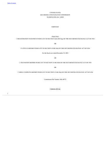 Thumbnail Cellebrite Annual Report 2022