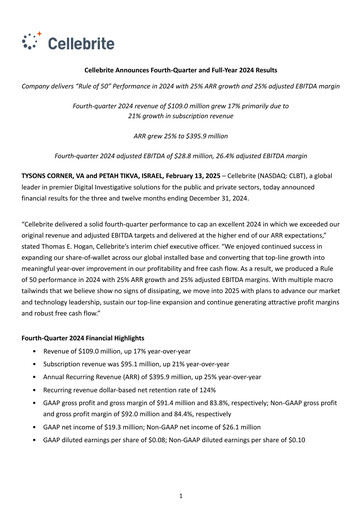 Thumbnail Cellebrite Quarterly Report 2024-q4