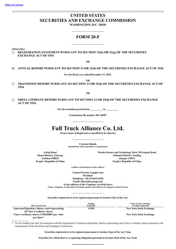 Thumbnail Full Truck Alliance Annual Report 2025