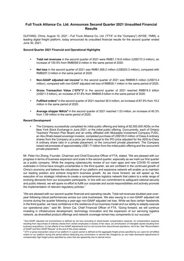 Thumbnail Full Truck Alliance Quarterly Report 2021-q2