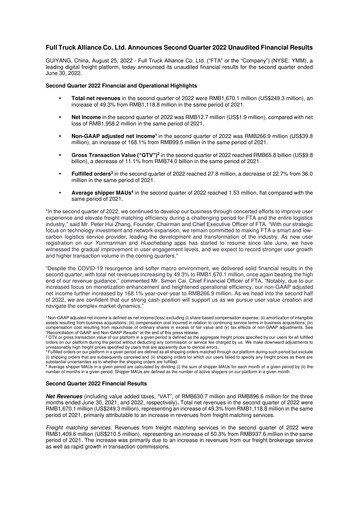 Thumbnail Full Truck Alliance Quarterly Report 2022-q2