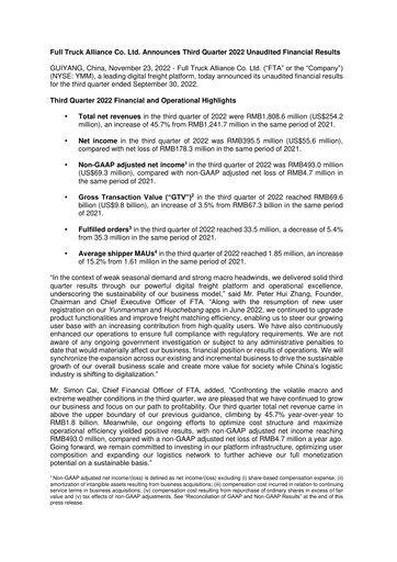 Thumbnail Full Truck Alliance Quarterly Report 2022-q3