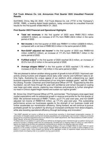 Thumbnail Full Truck Alliance Quarterly Report 2023-q1