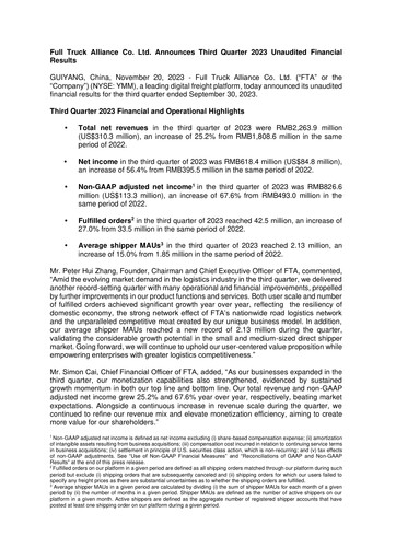 Thumbnail Full Truck Alliance Quarterly Report 2023-q3