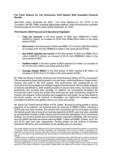 Thumbnail Full Truck Alliance Quarterly Report 2024-q3