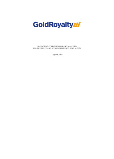 Thumbnail Gold Royalty Corp Financial Report 2026-q2