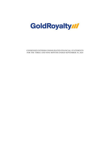 Thumbnail Gold Royalty Corp Financial Statement 2024-q3