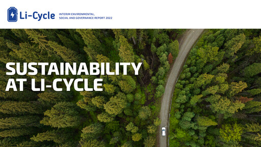 Thumbnail Li-Cycle ESG Report 2022
