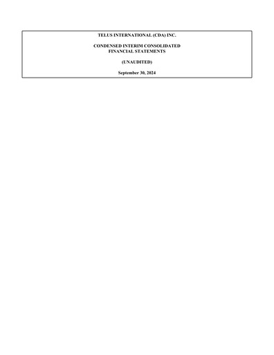 Thumbnail Telus International Quarterly Report 2024-q3
