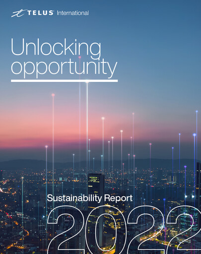Thumbnail Telus International Sustainability Report 2022