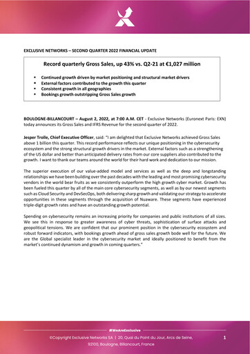 Thumbnail Exclusive Networks Quarterly Report 2022-q2