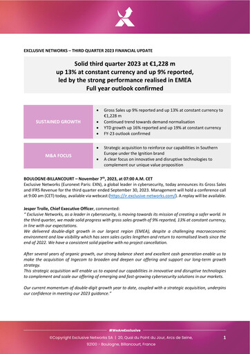 Thumbnail Exclusive Networks Quarterly Report 2023-q3