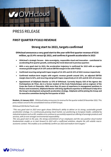 Vorschaubild OVH Groupe Quartalsbericht fy2023-q1
