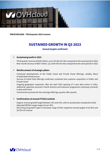Vorschaubild OVH Groupe Quartalsbericht fy2023-q3