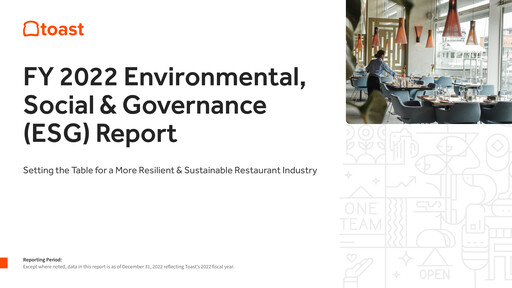 Thumbnail Toast ESG Report fy2022