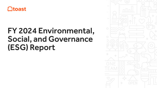 Thumbnail Toast ESG Report fy2024
