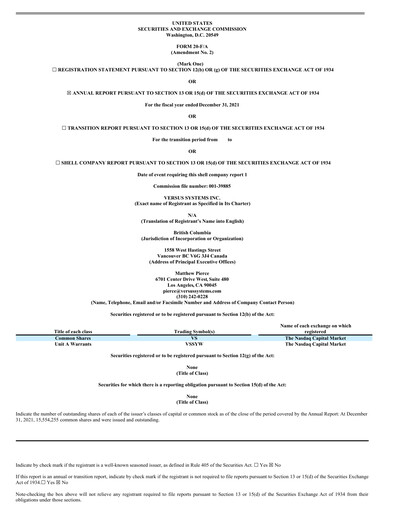 Vorschaubild Versus Systems Jahresbericht 2021