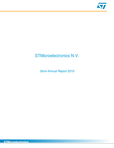 Thumbnail STMicroelectronics Half-year Report 2010-h1