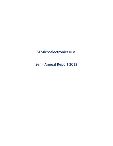Thumbnail STMicroelectronics Half-year Report 2012-h1