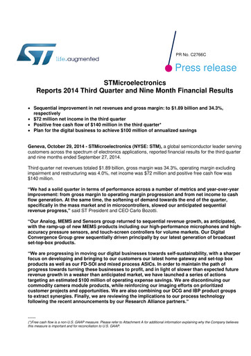 Thumbnail STMicroelectronics Quarterly Report 2014-q3