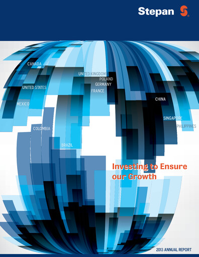 Thumbnail Stepan Company
 Annual Report 2013