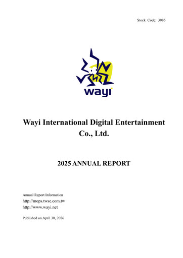 Thumbnail Wayi International Digital Entertainment Annual Report 2025