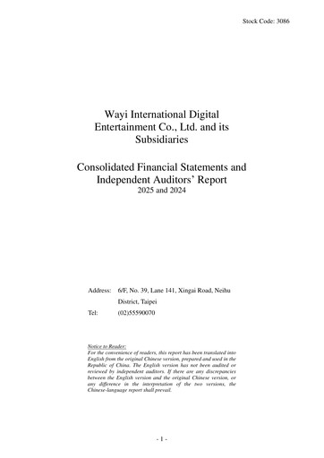 Thumbnail Wayi International Digital Entertainment Financial Statement 2025