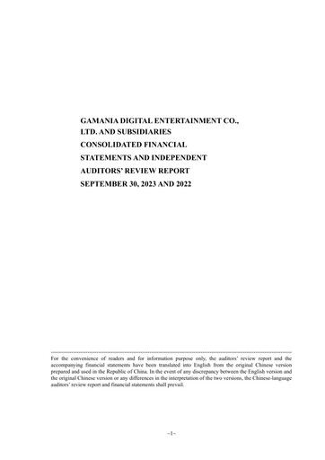 Thumbnail Gamania Digital Quarterly Report 2023-q3