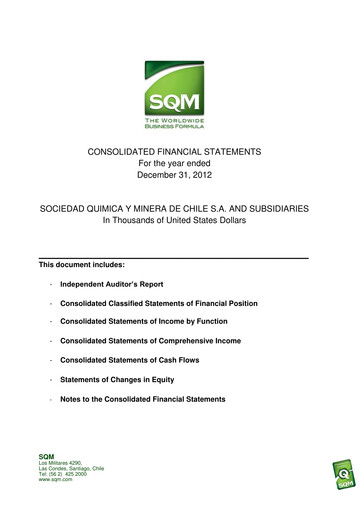Thumbnail Sociedad Química y Minera Financial Statement 2012