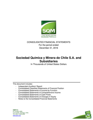 Thumbnail Sociedad Química y Minera Financial Statement 2016