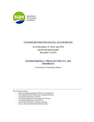 Thumbnail Sociedad Química y Minera Financial Statement 2019