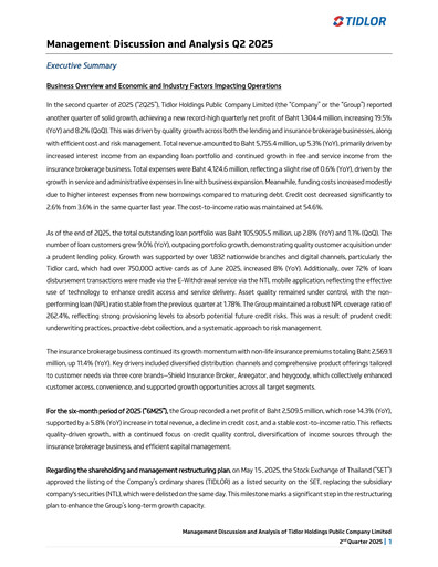 Thumbnail Ngern Tid Lor Quarterly Report 2025-q2