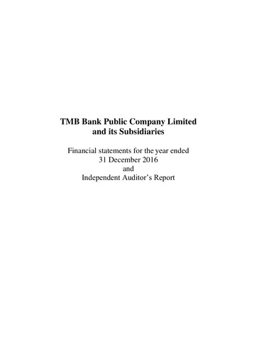Thumbnail TMBThanachart Bank (ttb)

 Financial Statement 2016