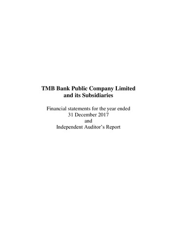 Thumbnail TMBThanachart Bank (ttb)

 Financial Statement 2017