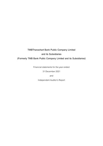 Thumbnail TMBThanachart Bank (ttb)

 Financial Statement 2021