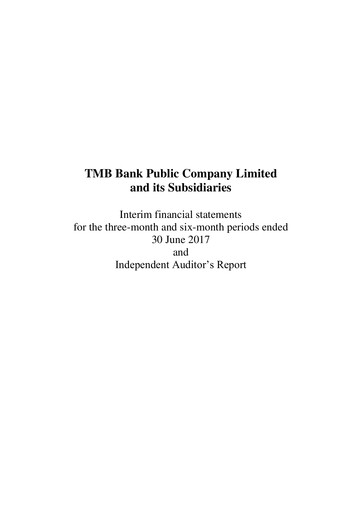 Miniature TMBThanachart Bank (ttb)

 Rapport semestriel 2017-h1