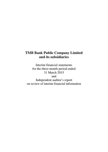 Thumbnail TMBThanachart Bank (ttb)

 Quarterly Report 2015-q1