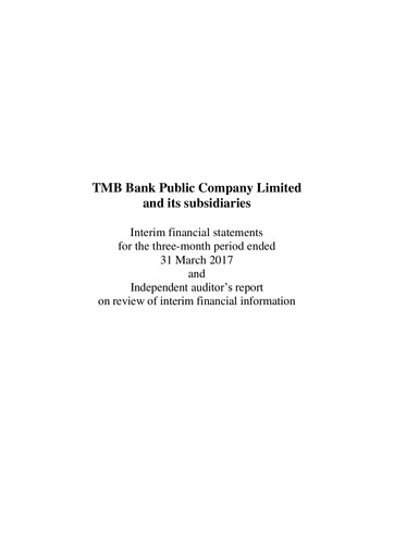 Thumbnail TMBThanachart Bank (ttb)

 Quarterly Report 2017-q1