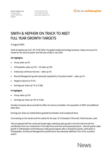 Thumbnail Smith & Nephew
 Half-year Report 2004-h1