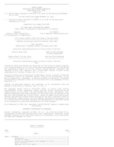 Miniature SM Energy
 Rapport annuel 2004