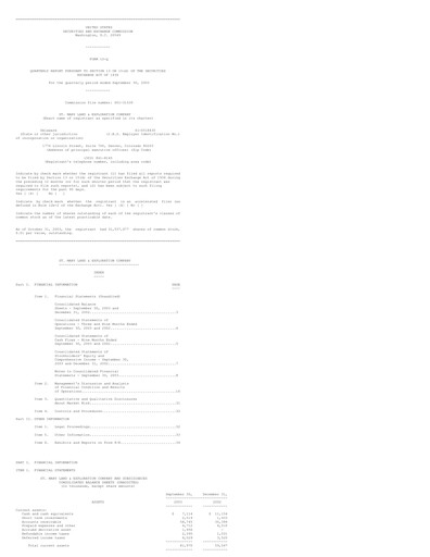 Vorschaubild SM Energy
 Quartalsbericht 2003-q3