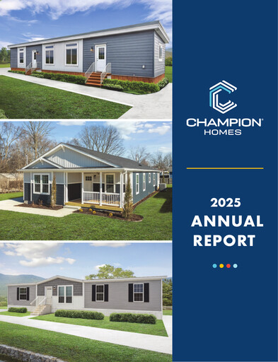Thumbnail Champion Homes Annual Report 2025