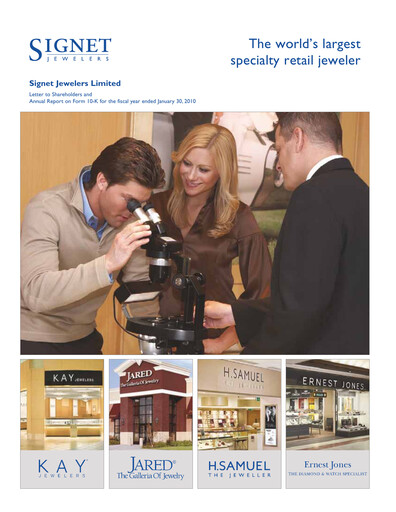 Miniature Signet Jewelers
 Rapport annuel fy2010