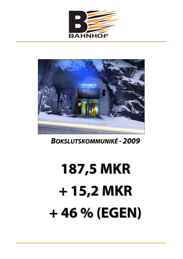 Miniature Bahnhof AB Bilan financier 2009